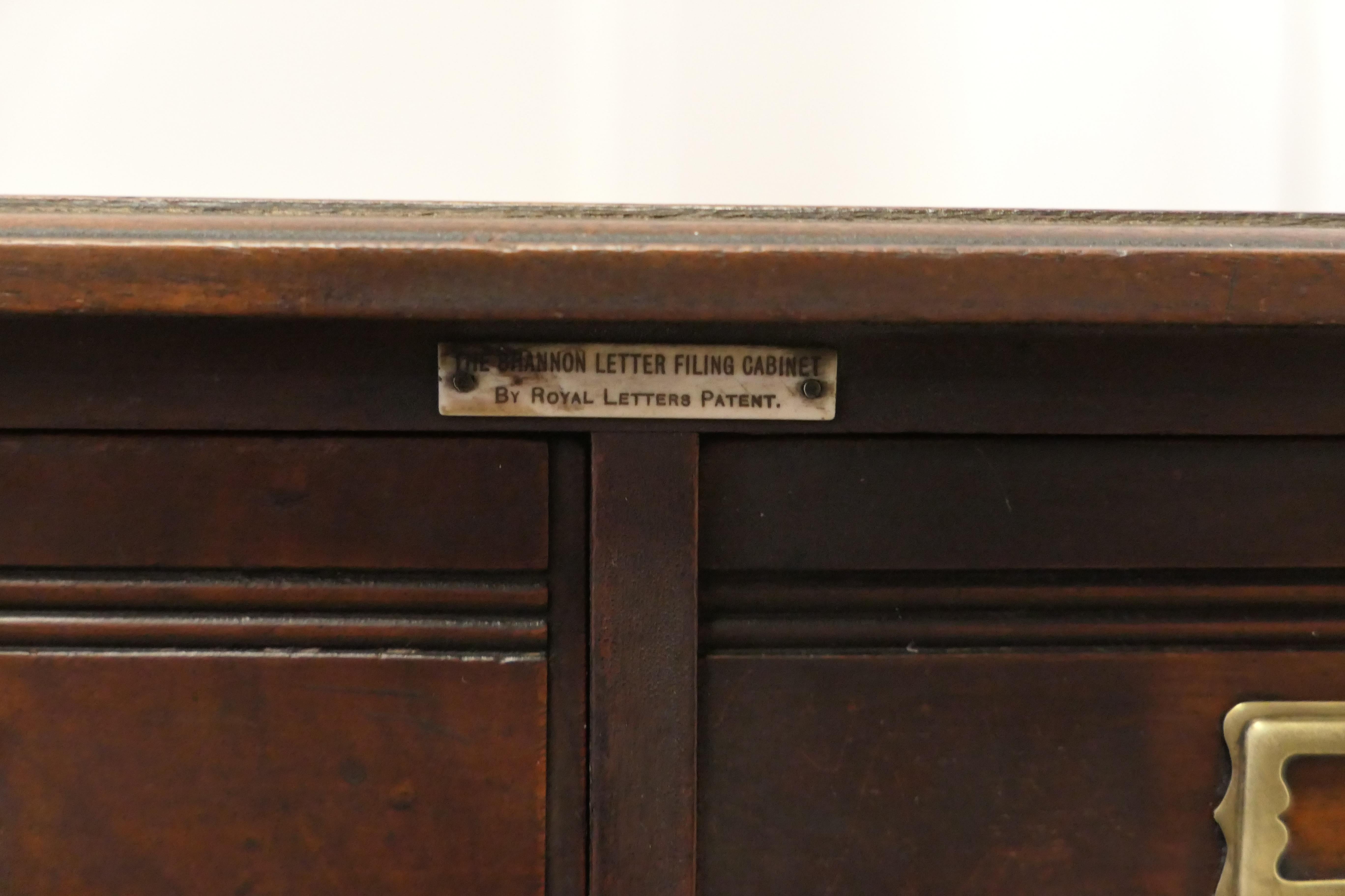 Early 20th Century Barristers Wellington Filing Cabinet by Shannon    For Sale