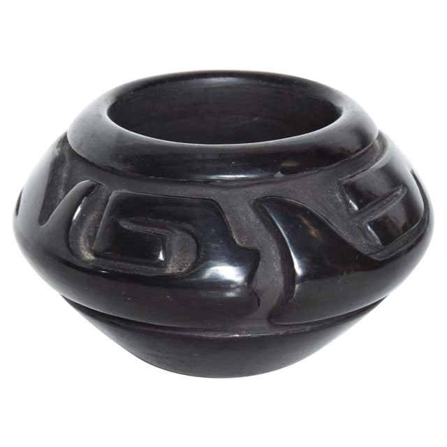 Mata Ortiz Black Pottery Esperanza Tena Casas Grandes Geometric Art ...