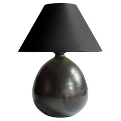 Barro Negro Table Lamp w/ Black Linen Shade