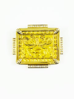 Broche o colgante Barry Brinker de oro amarillo de 18 y 24 quilates y diamantes