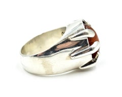 Barry Brinker Sterling Silver Hematite in Quartz Ring