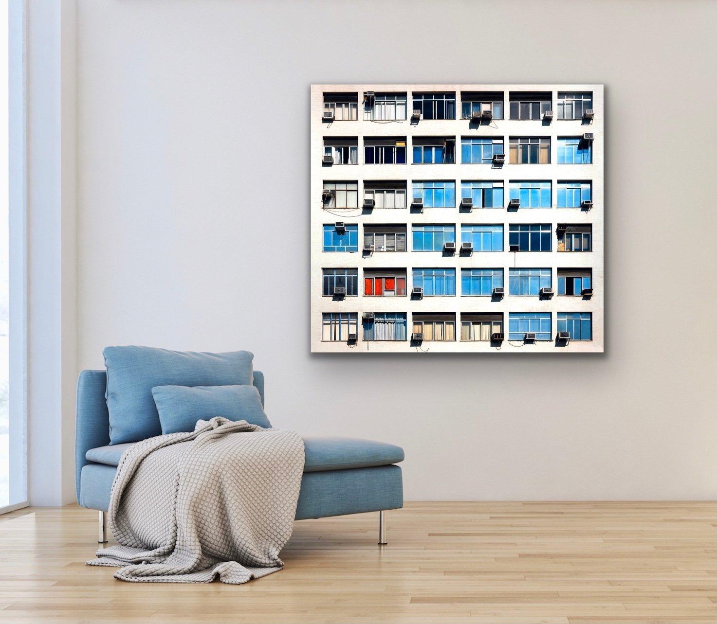 18 Flats by Barry Cawston 90cmx82.5cm C-type photograph with Acrylic Face Mount For Sale 1