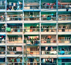 26 Flats-Yangon Washing Lines von Barry Cawston 120x110cm C-Type Photo Print ONLY