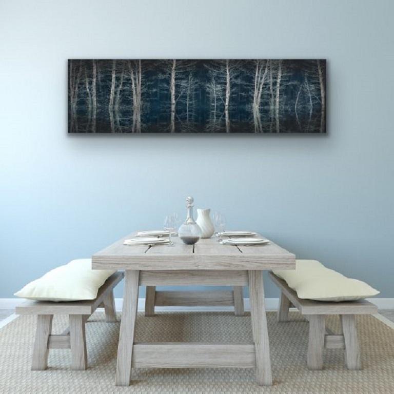 Blue Forest by Barry Cawston. 150cm wide panoramic with Acrylic Face Mount For Sale 1
