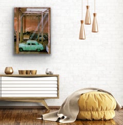 Cuban Car by Barry Cawston. Colour photograph of car lit by sunlight