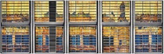 Goldene Fenster von Barry Cawston 200 x 67cm Panoramic-Druck mit Acryl-Gesichtshalterung
