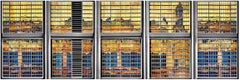 Goldene Fenster von Barry Cawston. 150 cm breiter Panoramadruck mit Acryl-Face-mount