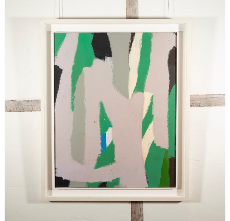 Untitled 01 (Blue Through), Oil on Board Painting by Barry Daniels, 1960s For Sale 1