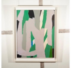 Senza titolo 01 (Blu attraverso), dipinto a olio su tavola di Barry Daniels, 1960