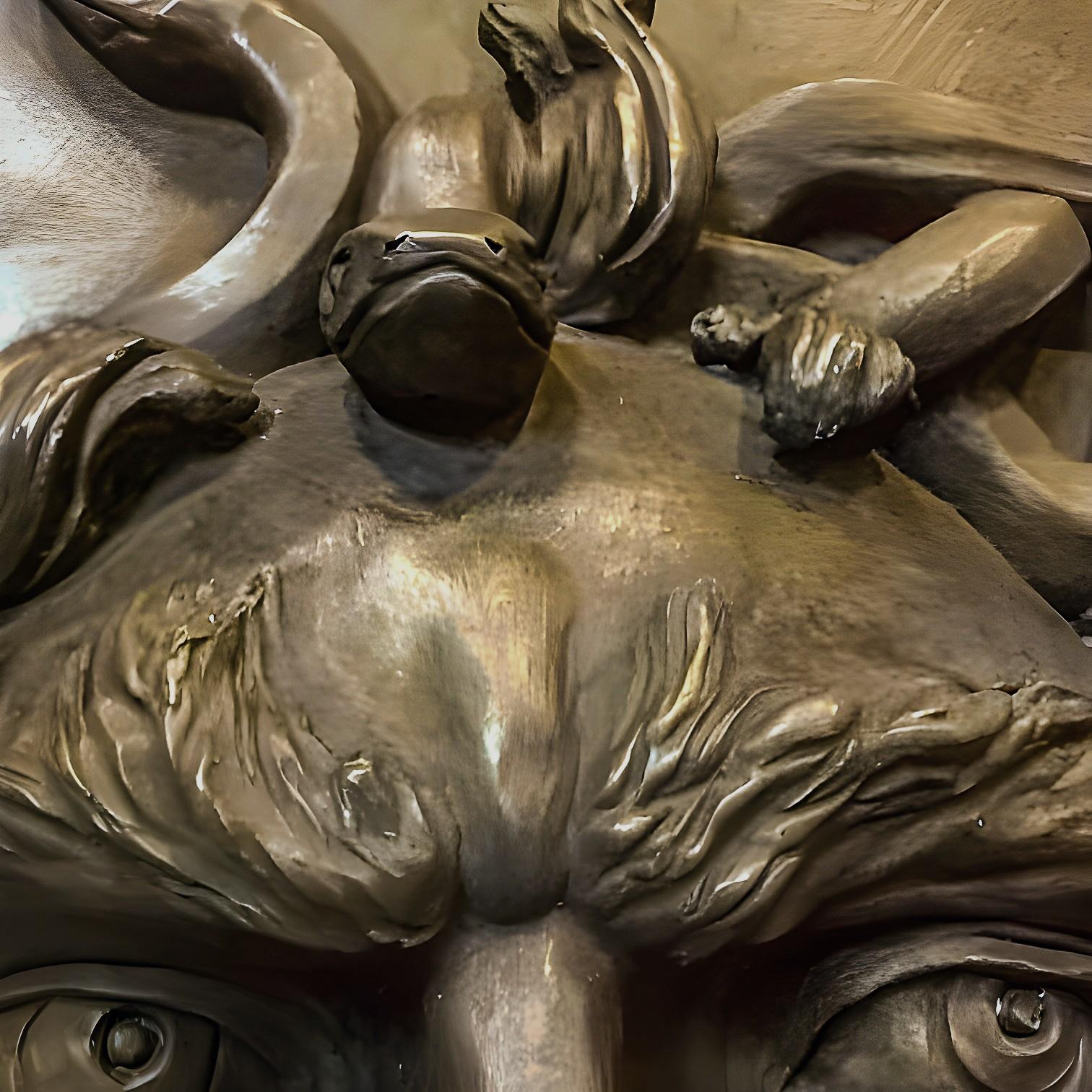 Perseus' shield - Renaissance Sculpture by Barry Davies 