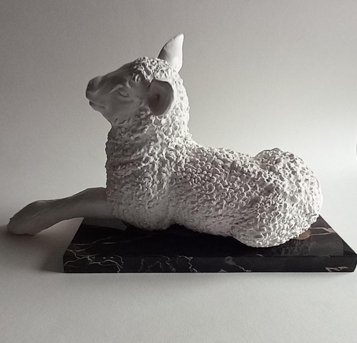Lamb - Sculpture by Barry Davies