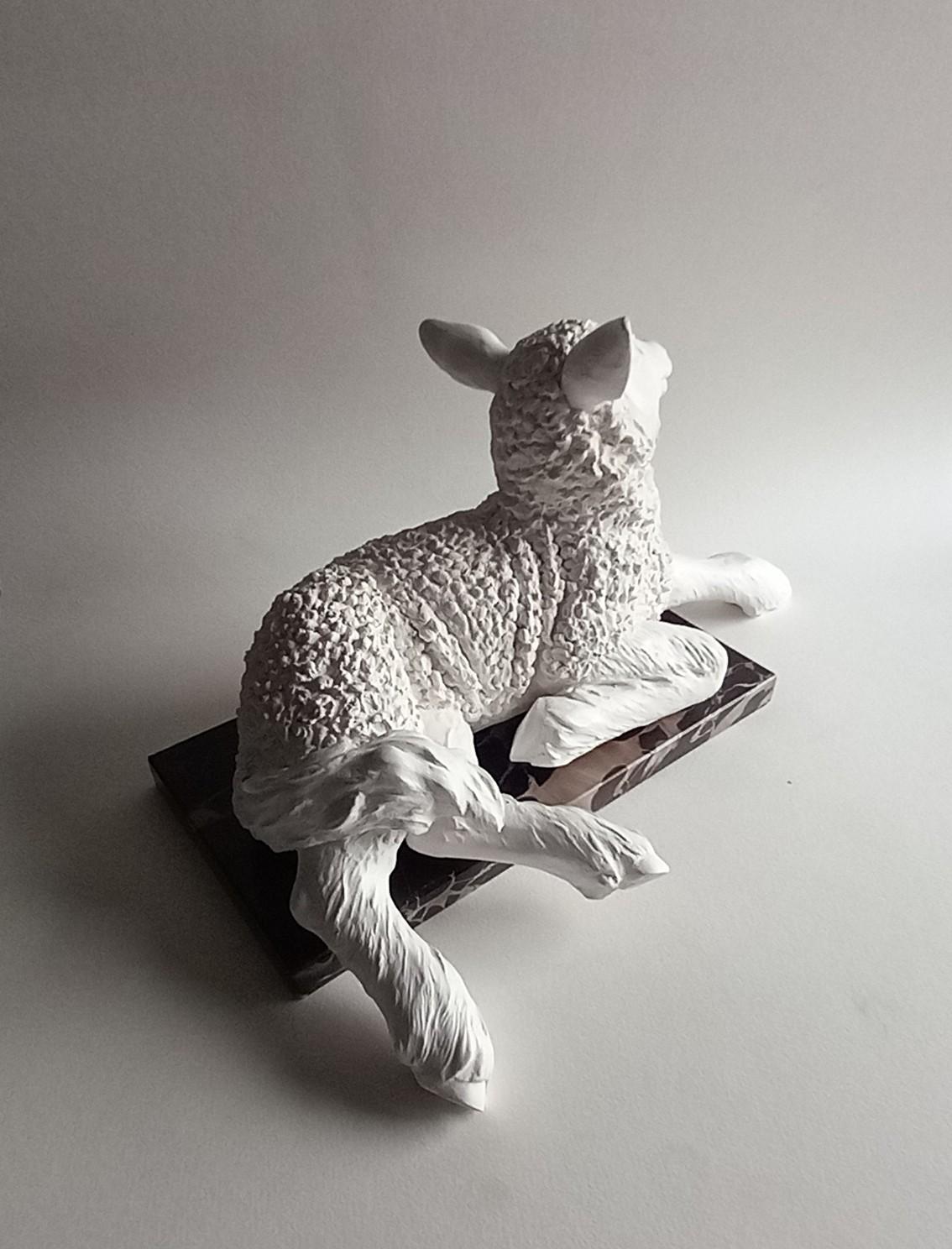 Lamb - Baroque Sculpture by Barry Davies