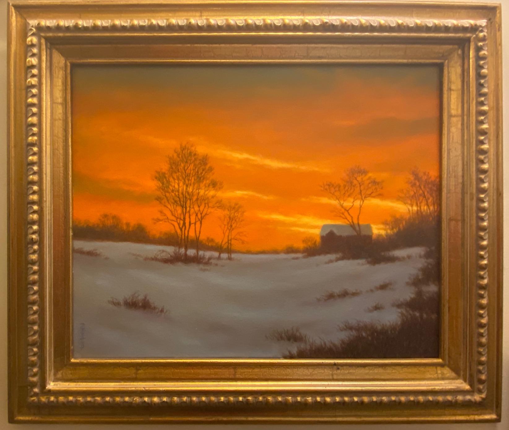 Barry DeBaun Landscape Painting - Evening Glory, original Hudson River School impressionist landscape