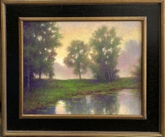 Morning Mist, original Hudson River School realist landscape