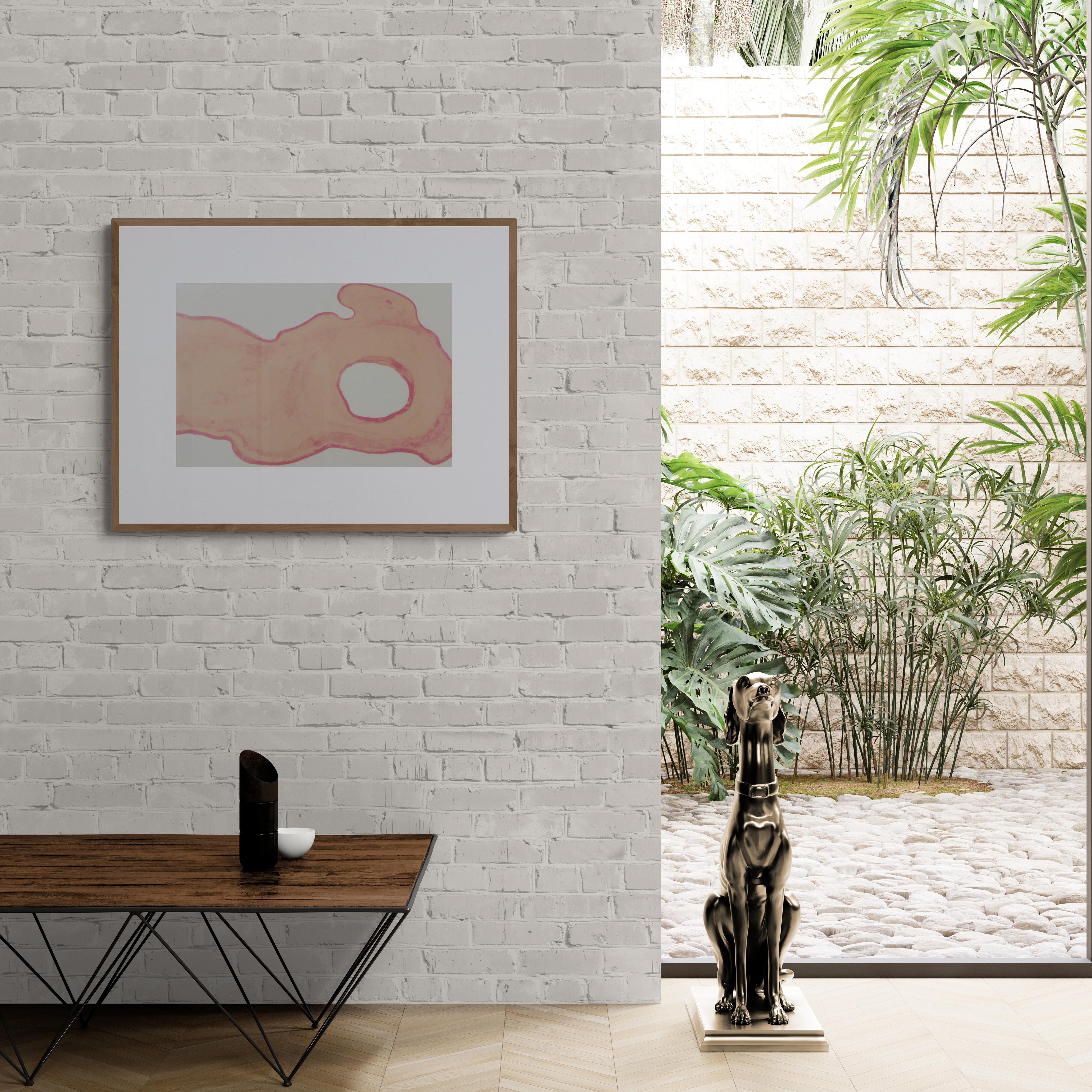 Untitled (Rose, Pink, Abstract, Gestural, Movement) (30% OFF LIST PRICE) - Contemporary Print by Barry Eisenhart
