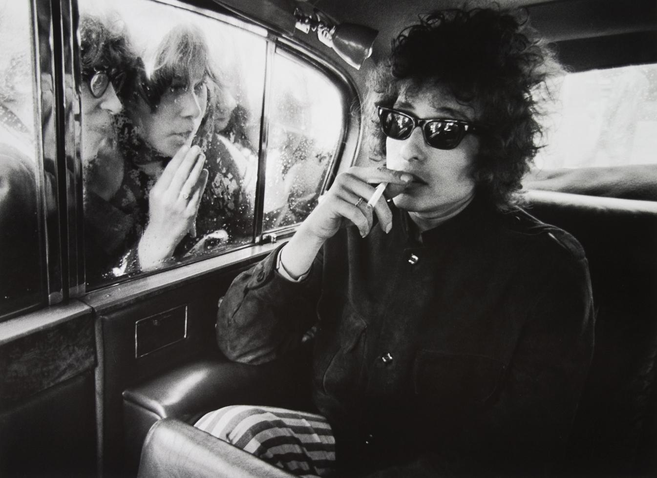 Barry Feinstein Black and White Photograph - Bob Dylan "Fans"