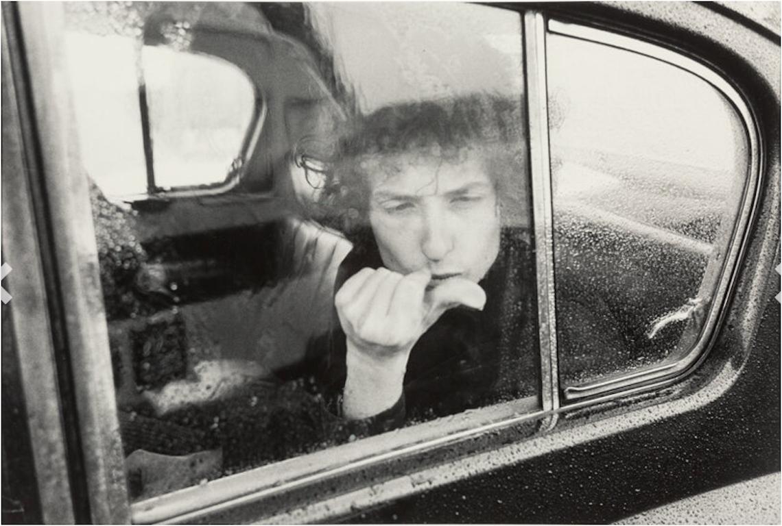 Barry Feinstein Black and White Photograph – Bob Dylan ""Window"".  London, UK  1966