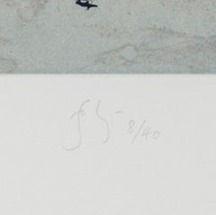 "Rabbit, " etching and aquatint by Barry Flanagan