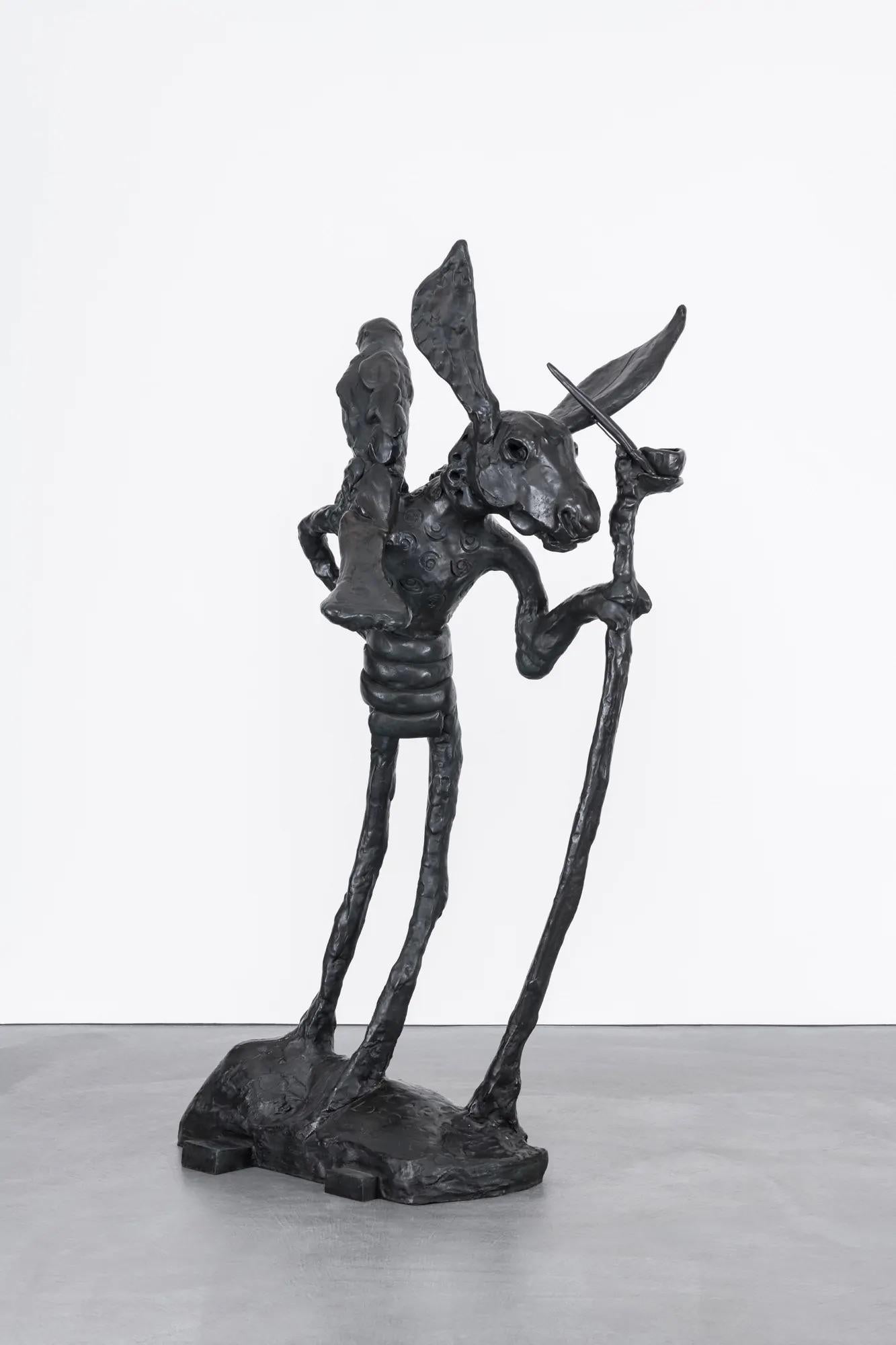 Le joueur de cricket

Par Barry Flanagan

Barry Flanagan (1941-2009) était un sculpteur britannique surtout connu pour ses lièvres dynamiques en bronze, qui apparaissent souvent dans des poses ludiques, semblables à celles de l
homme. Son œuvre mêle