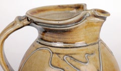 Barry Huggett Salt Glazed Slip Trailed Studio Potter Jug
