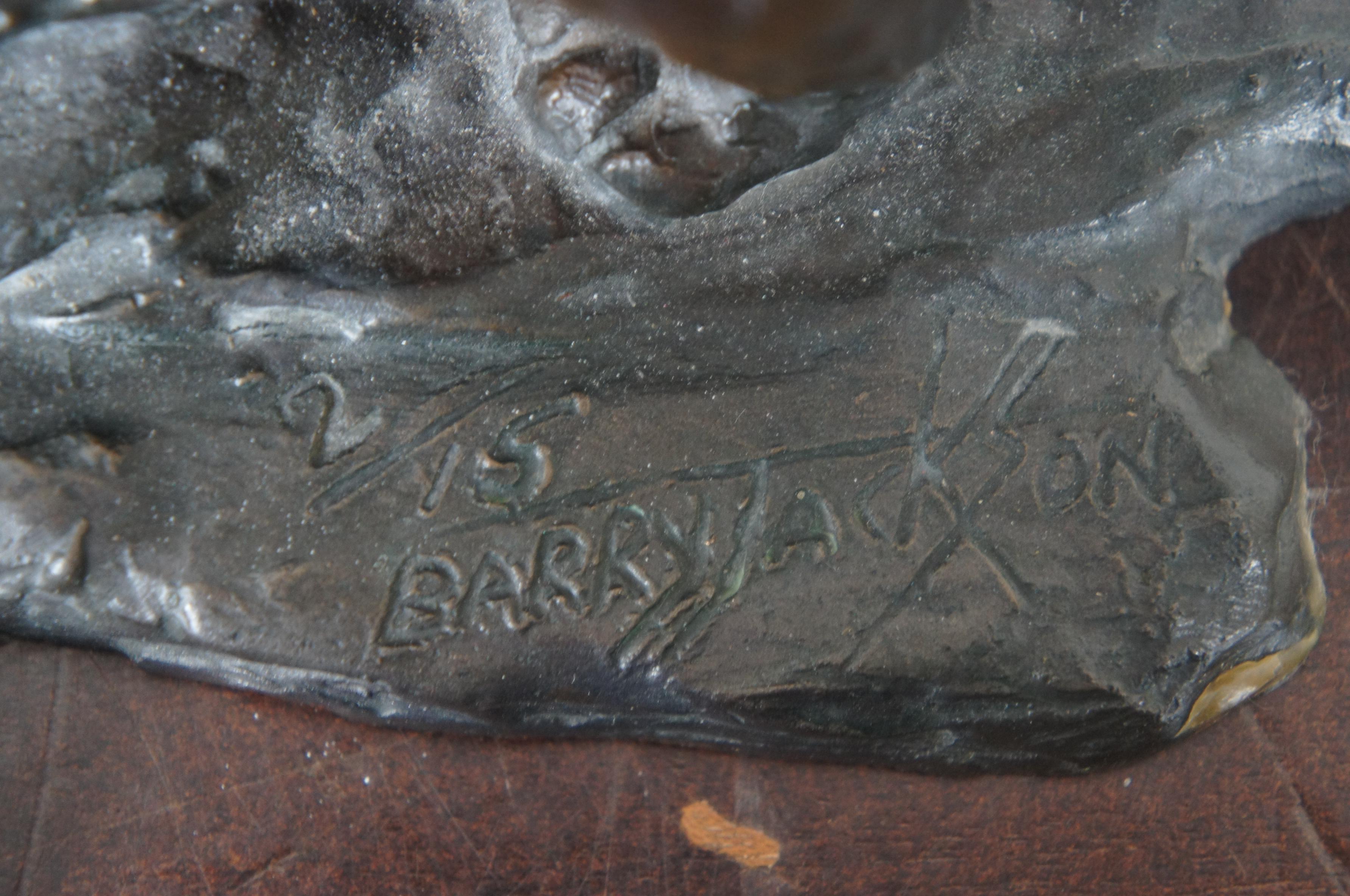 Barry Jackson - Sculpture de léopard se battant en bronze coulé - Big Cat Monkey en vente 6