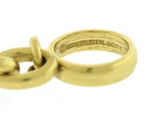 Barry Keiselstein Collar de cadena ovalada de oro de cordón con una palanca de diamantes