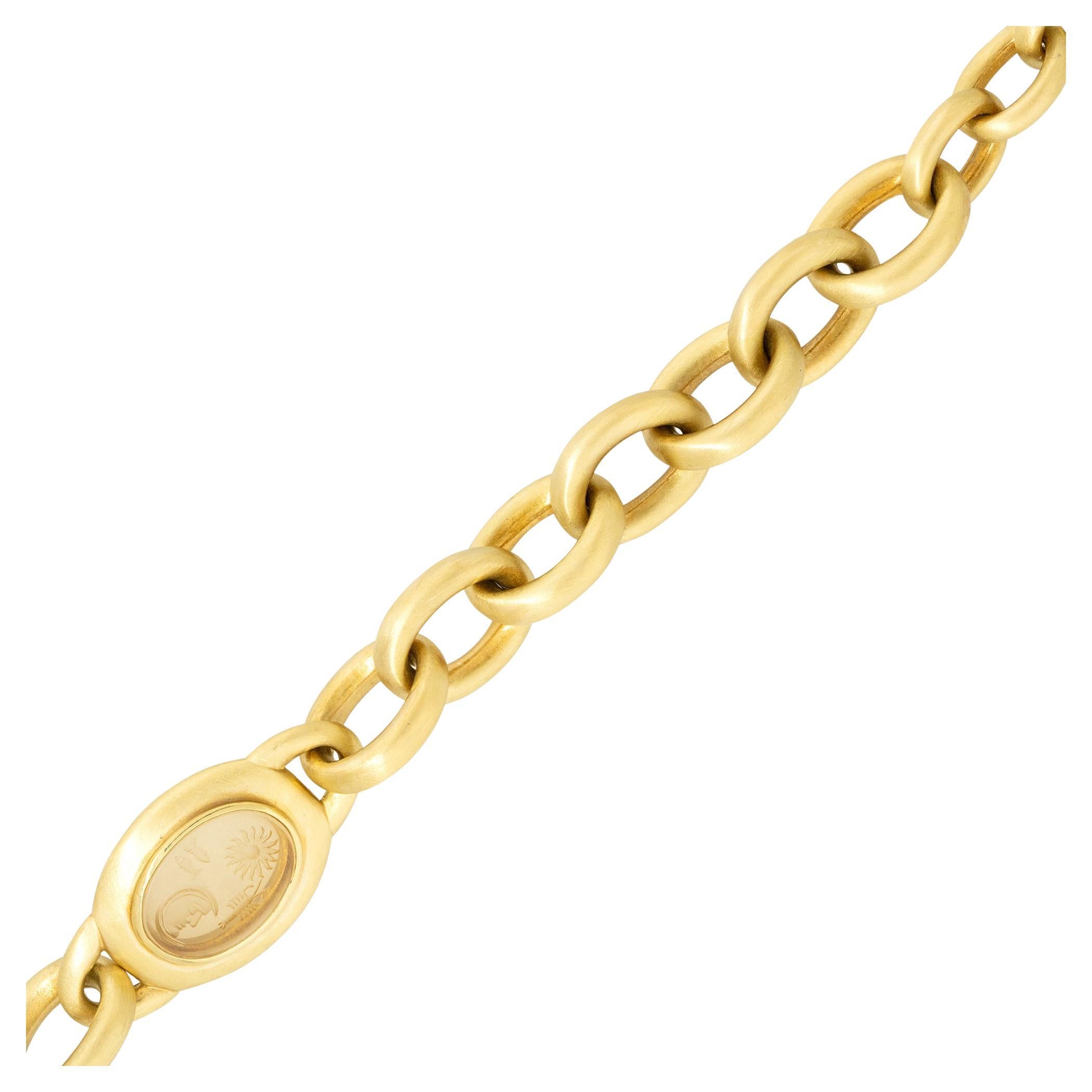 Barry Kieselstein 0.6 Carat Diamond Toggle Large Link Bracelet 18 Karat In Stock