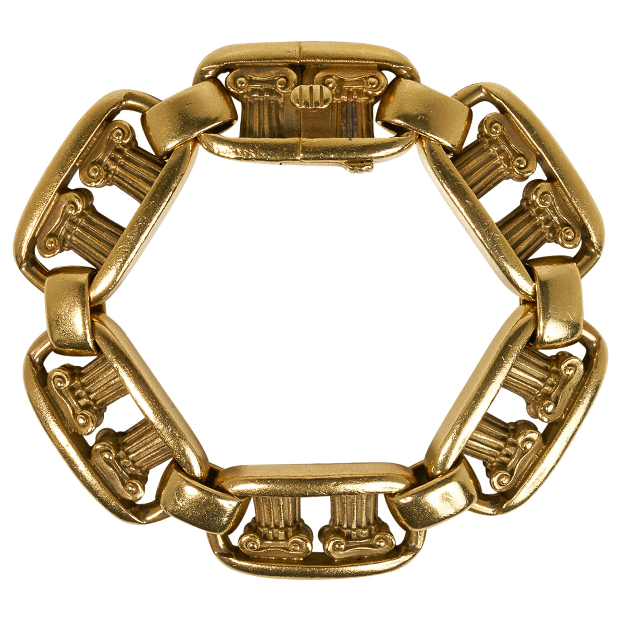 Barry Kieselstein-Cord 18 Karat Column Bracelet Gold For Sale