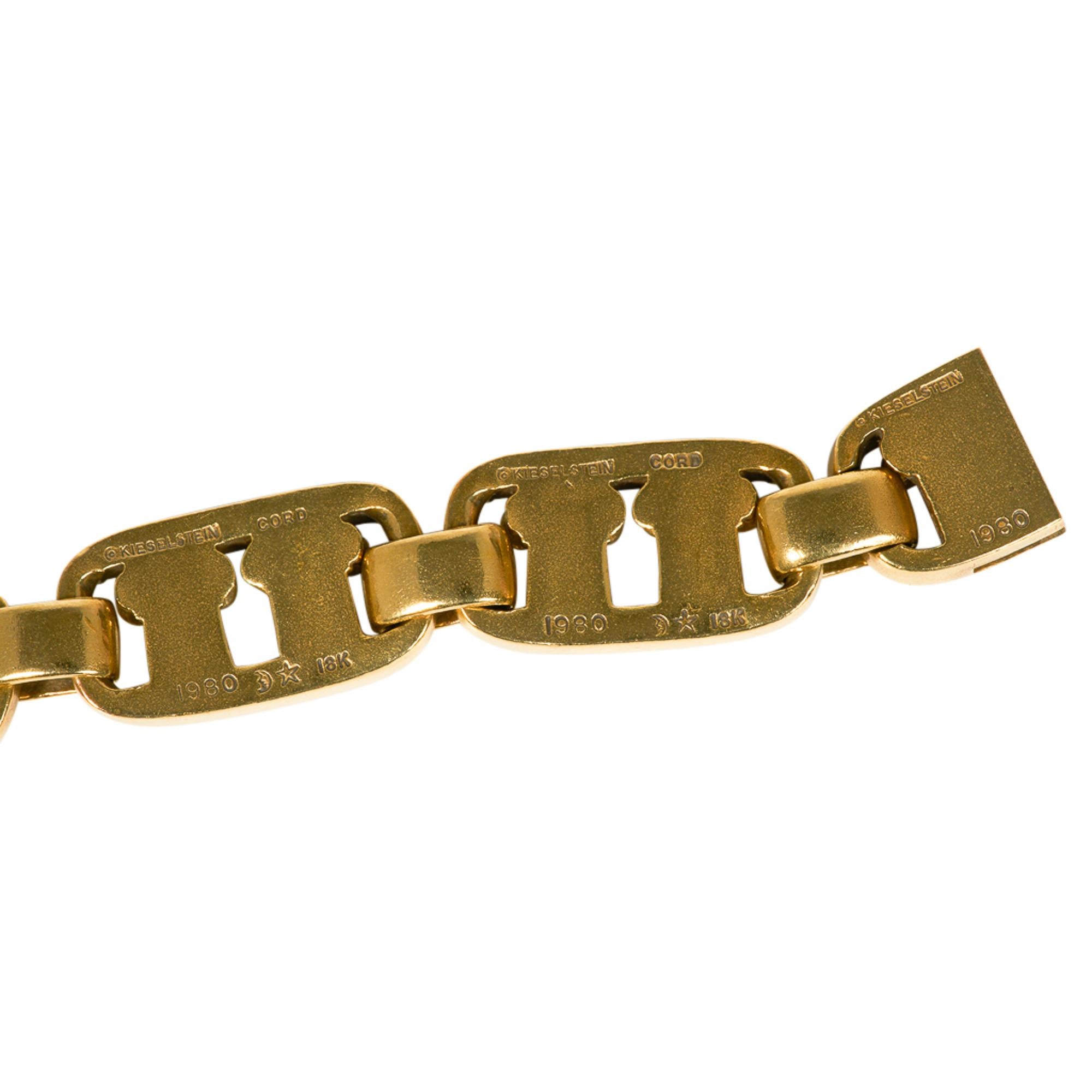 Barry Kieselstein-Cord 18 Karat Column Bracelet Gold For Sale 2