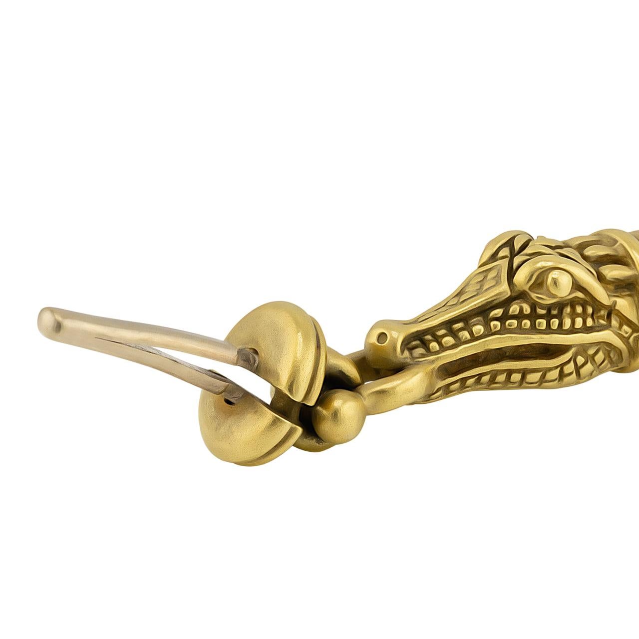Moderne Barry Kieselstein-Cord, bracelet en or jaune 18 carats et alligator en vente