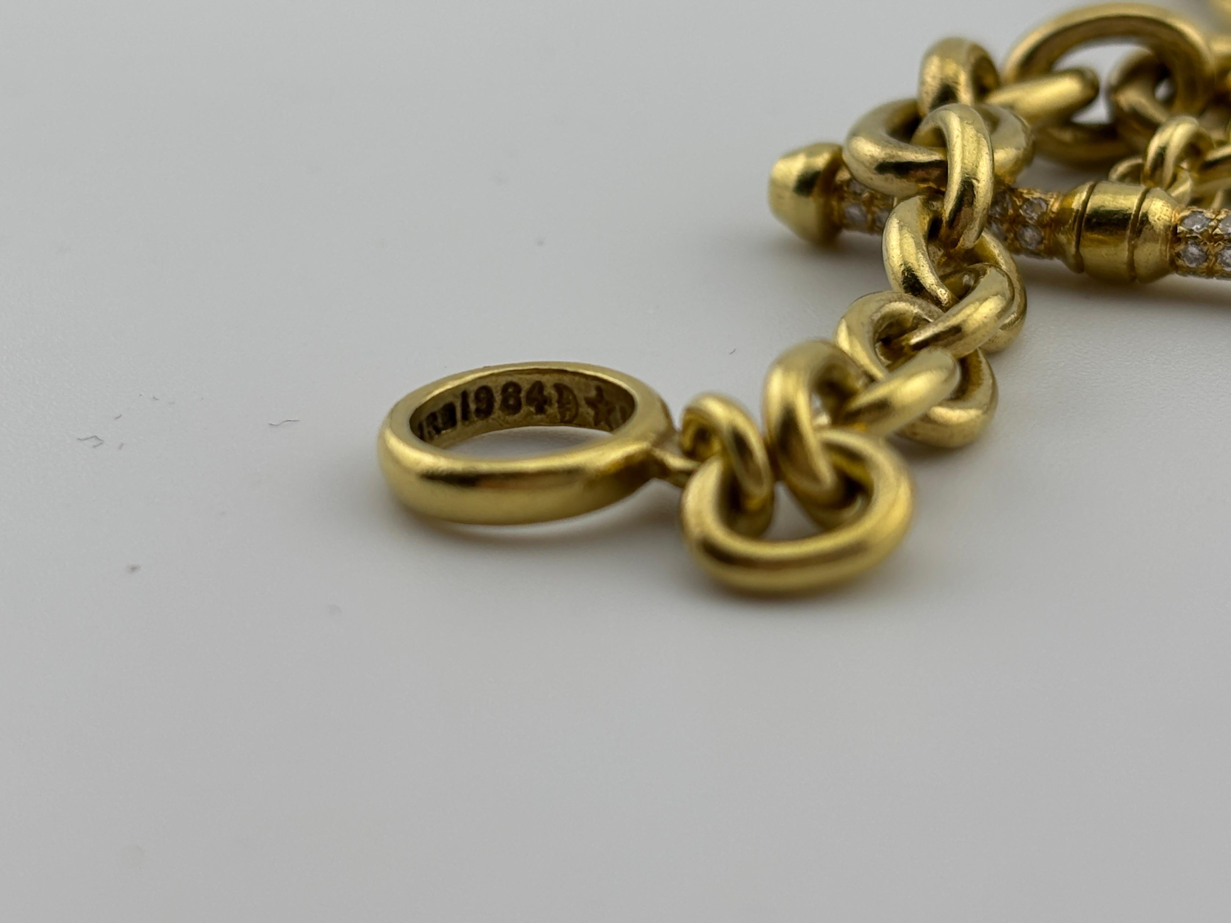 Barry Kieselstein-Cord Bracciale con diamanti in oro giallo 18k in vendita 5