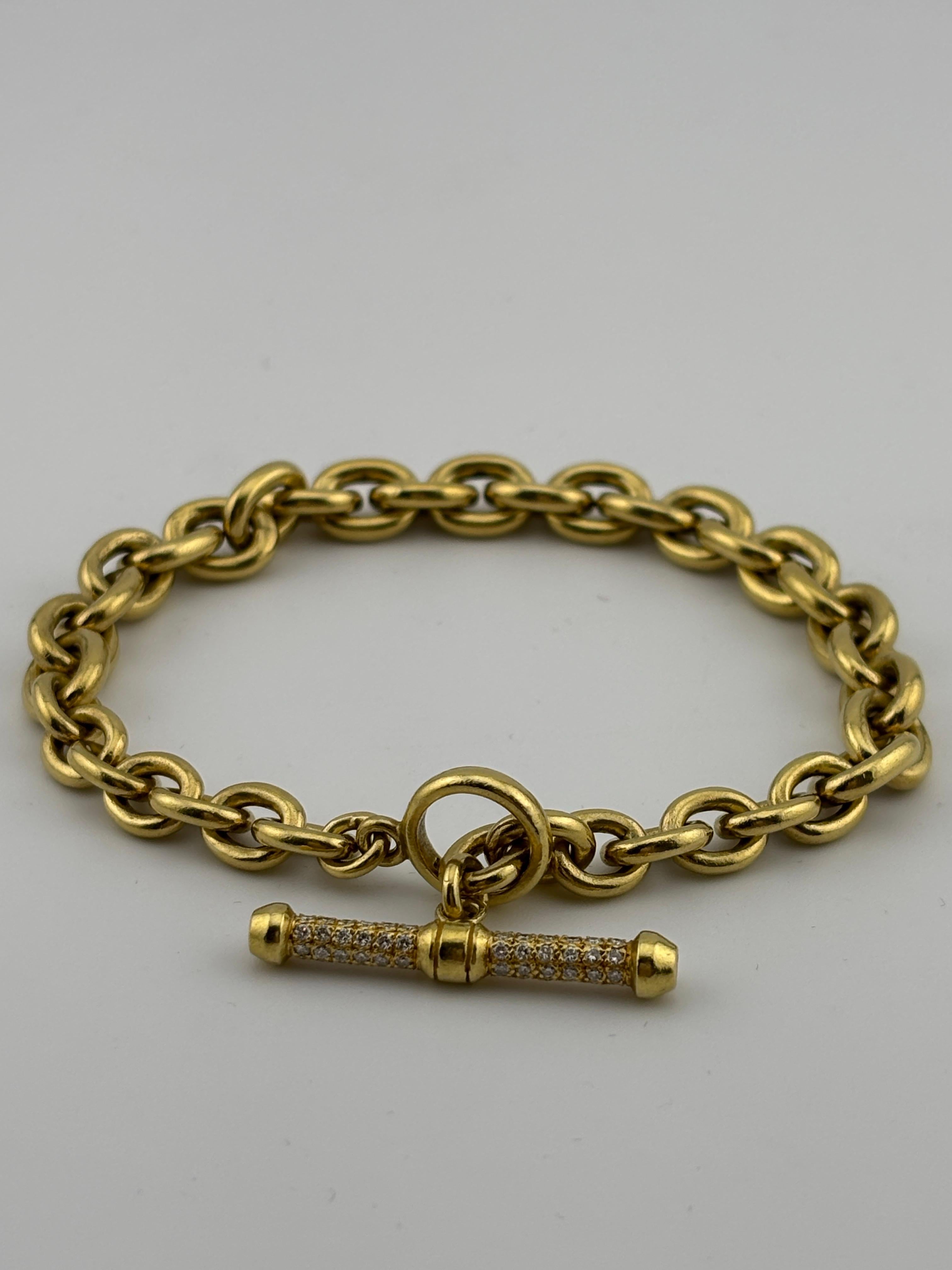 Barry Kieselstein-Cord Bracciale con diamanti in oro giallo 18k in vendita 8