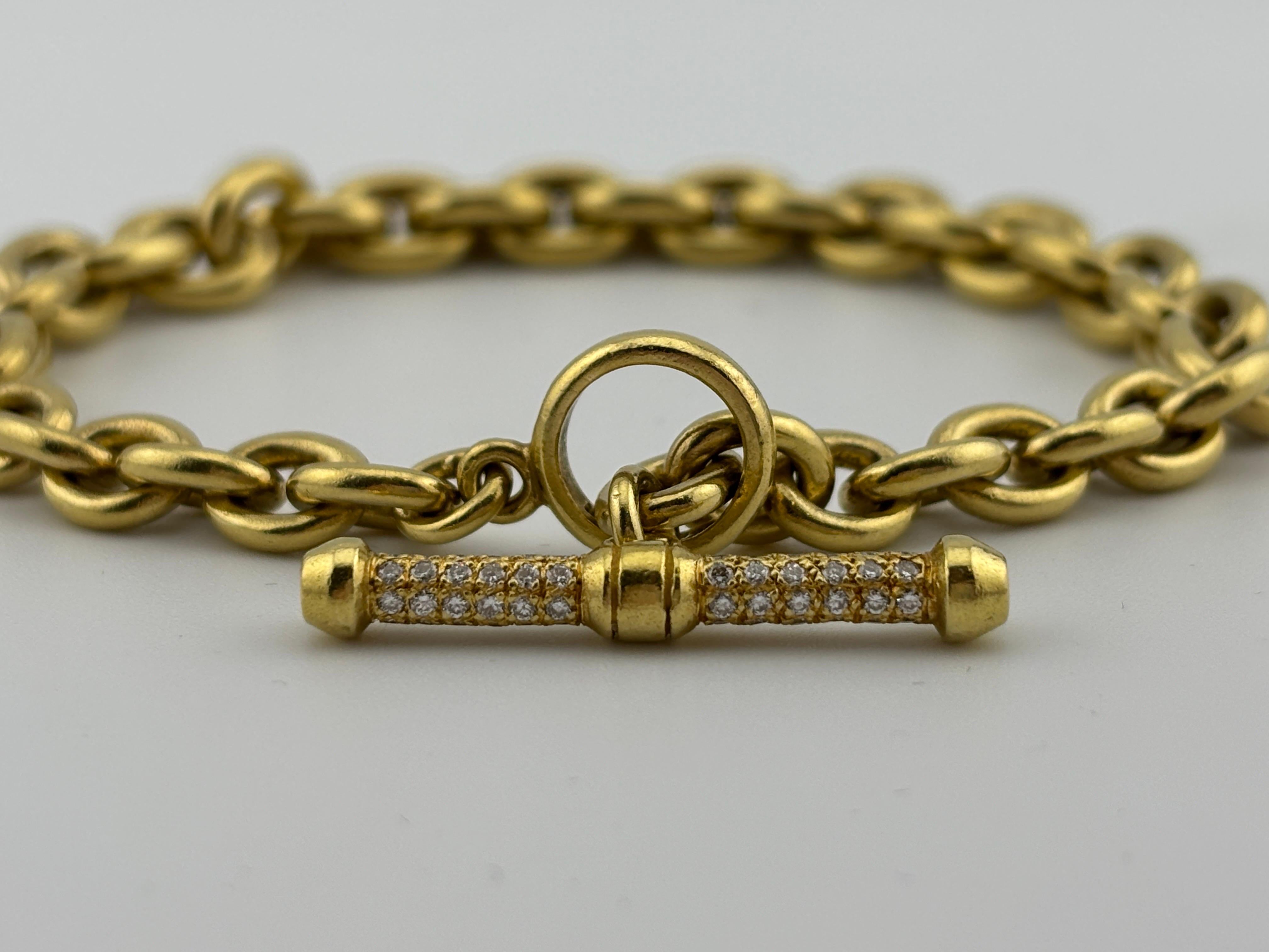 Barry Kieselstein-Cord Bracciale con diamanti in oro giallo 18k in vendita 9