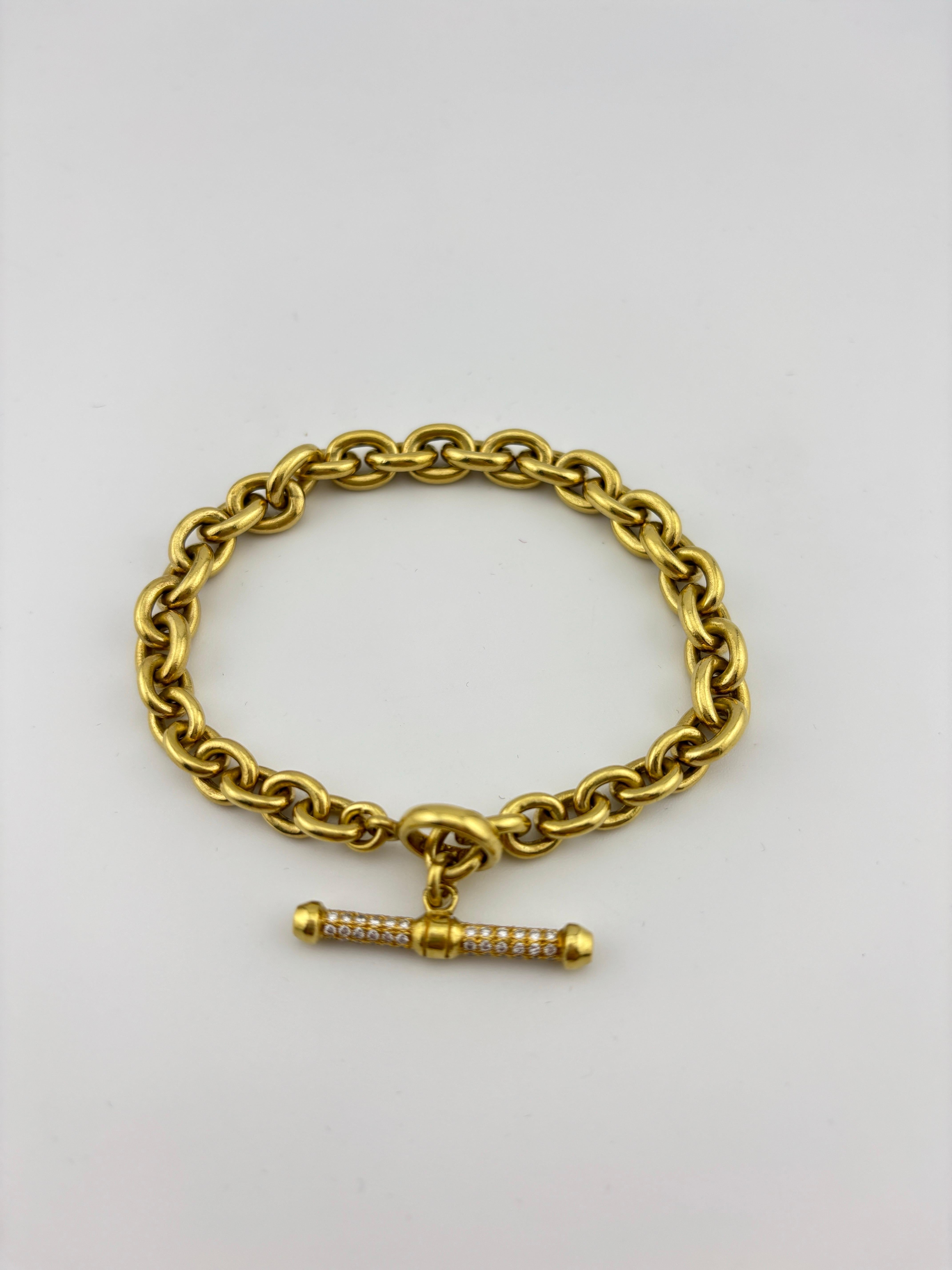 Barry Kieselstein-Cord Bracciale con diamanti in oro giallo 18k in vendita 10