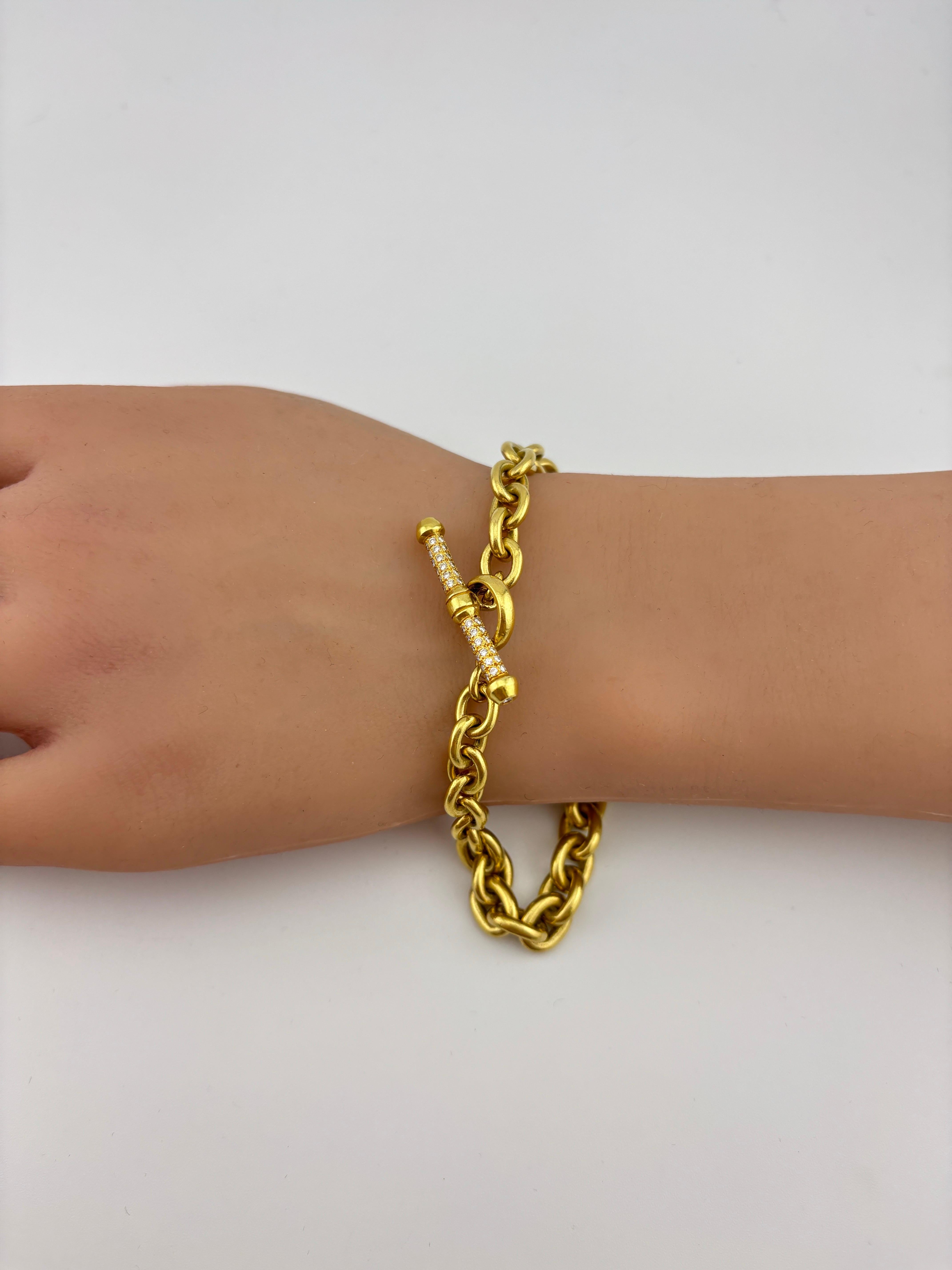 Contemporaneo Barry Kieselstein-Cord Bracciale con diamanti in oro giallo 18k in vendita
