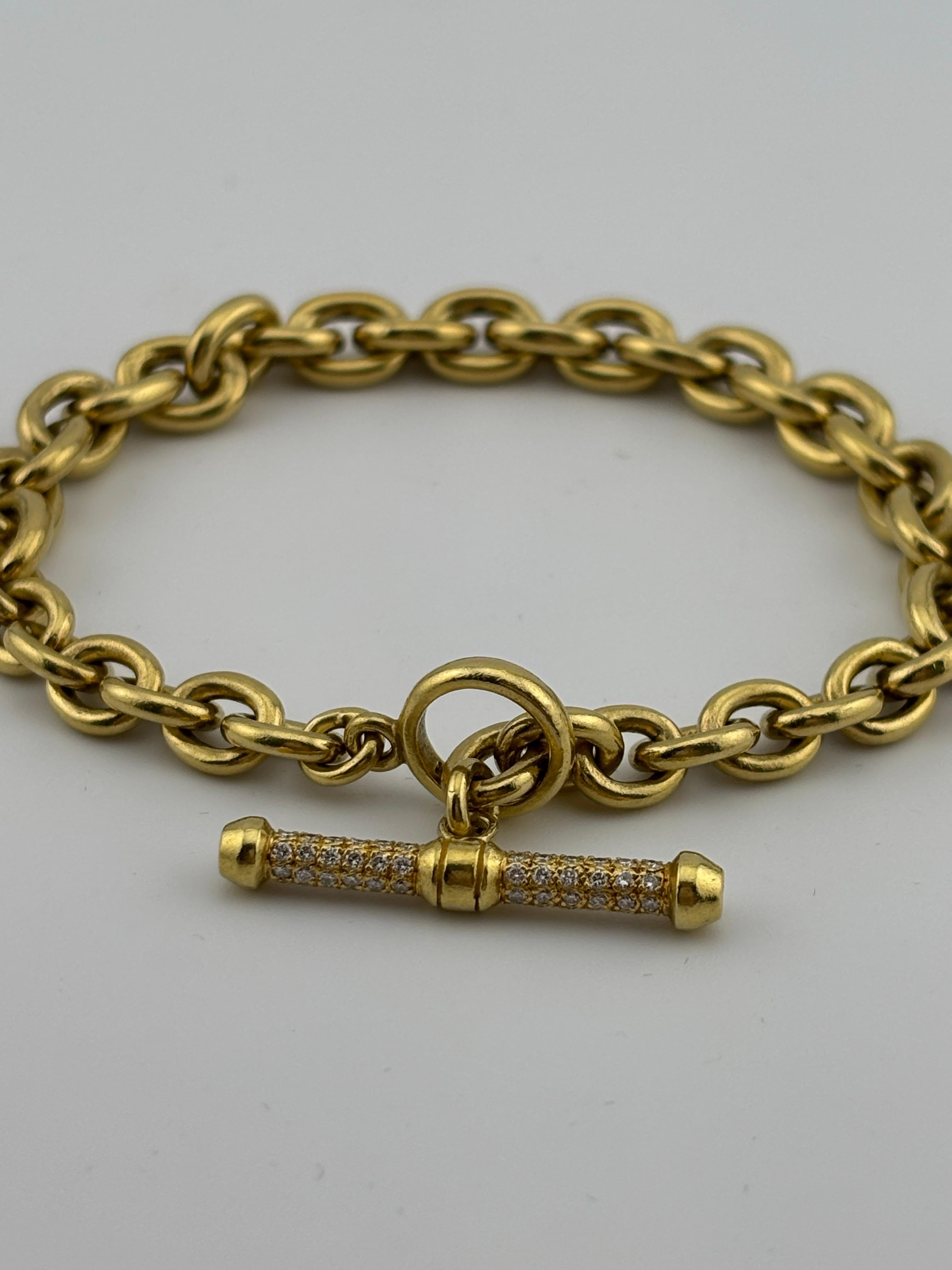Taglio brillante Barry Kieselstein-Cord Bracciale con diamanti in oro giallo 18k in vendita