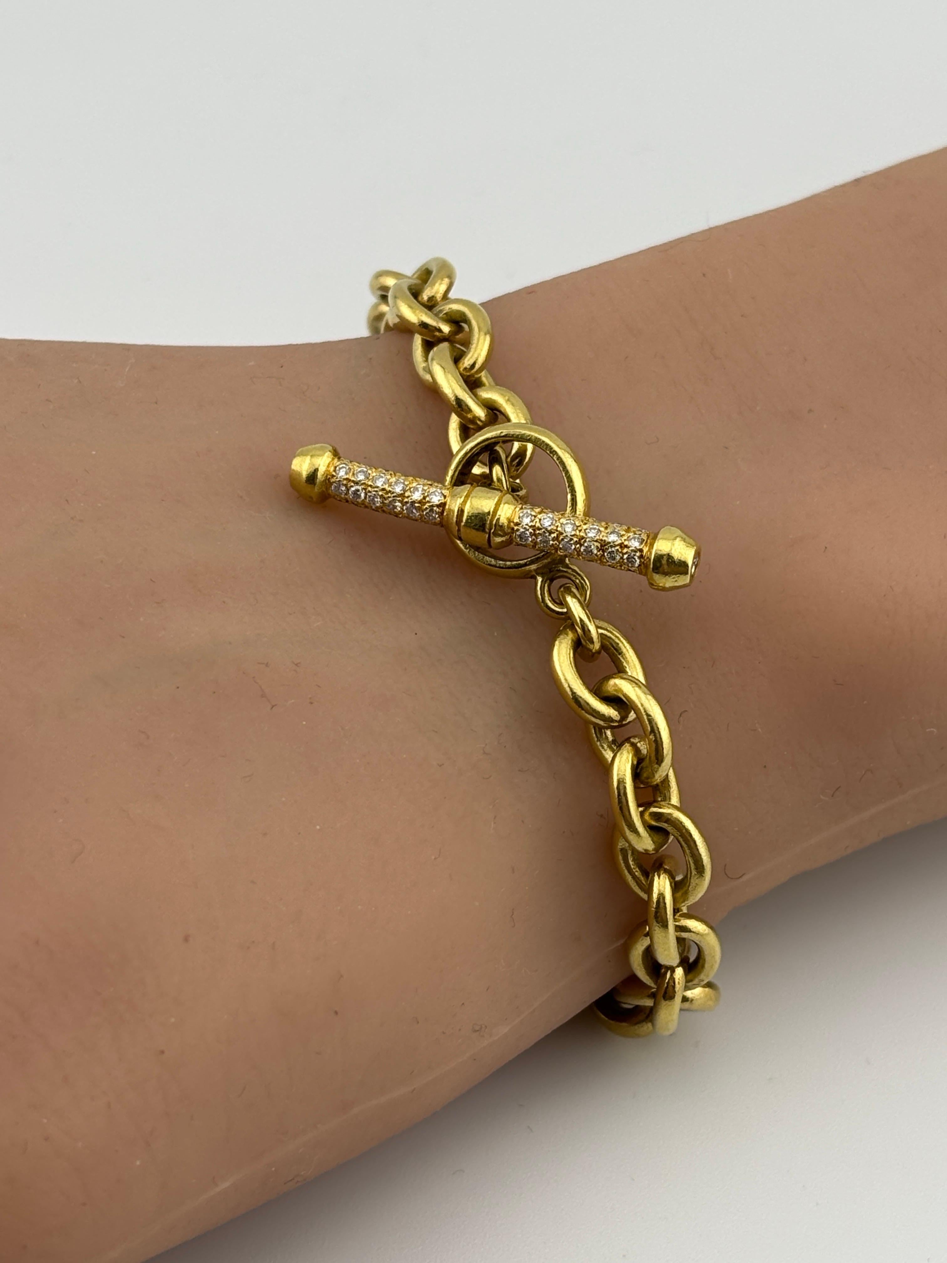 Barry Kieselstein-Cord Bracciale con diamanti in oro giallo 18k In condizioni buone in vendita a Bernardsville, NJ