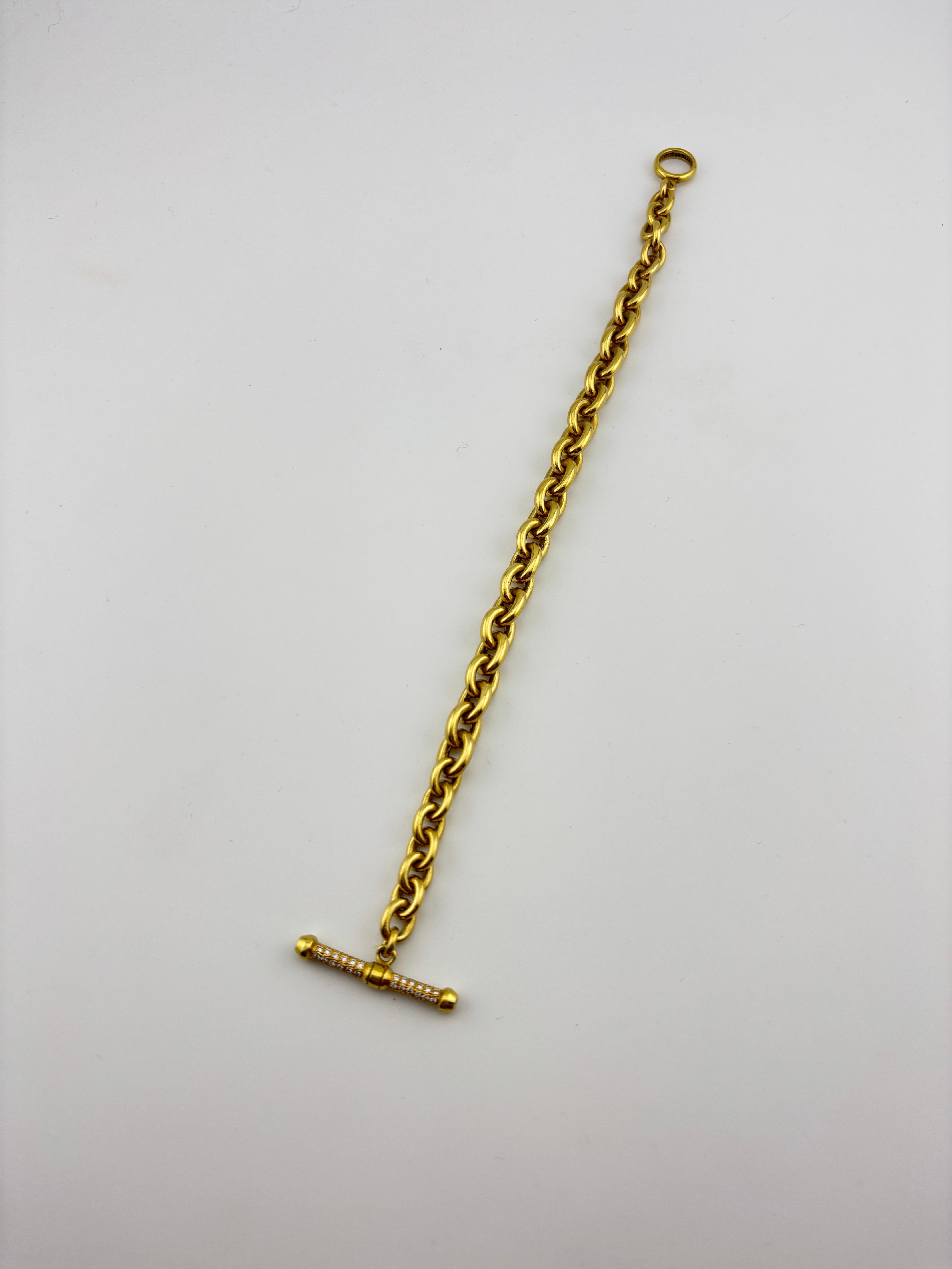 Barry Kieselstein-Cord Bracciale con diamanti in oro giallo 18k in vendita 1