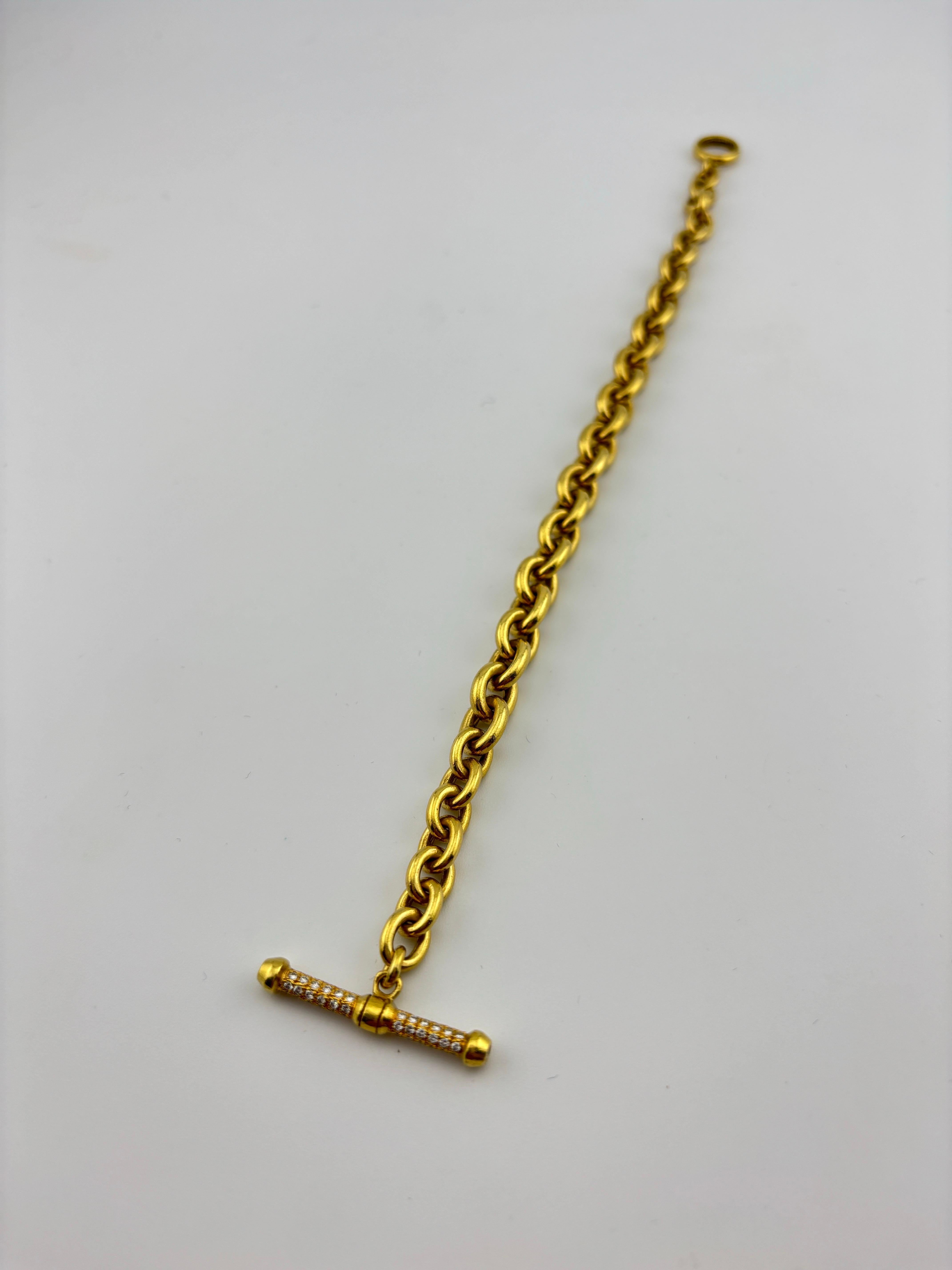 Barry Kieselstein-Cord Bracciale con diamanti in oro giallo 18k in vendita 2