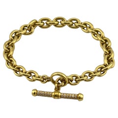 Barry Kieselstein-Cord 18k Yellow Gold Diamond Toggle Bracelet