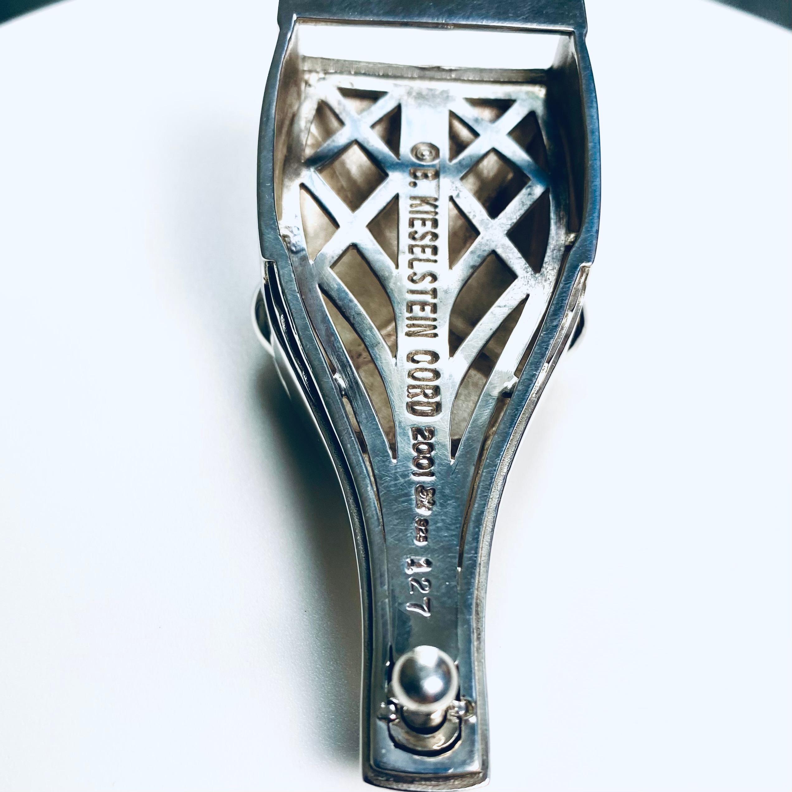 Barry Kieselstein-Cord 20 Century Sterling Silver Alligator Head Belt Buckle  In Good Condition For Sale In New York, NY