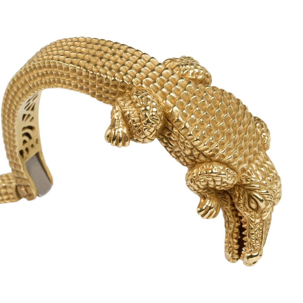 Barry Kieselstein-Cord, manchette en or 18 carats et alligator Excellent état - En vente à Miami, FL
