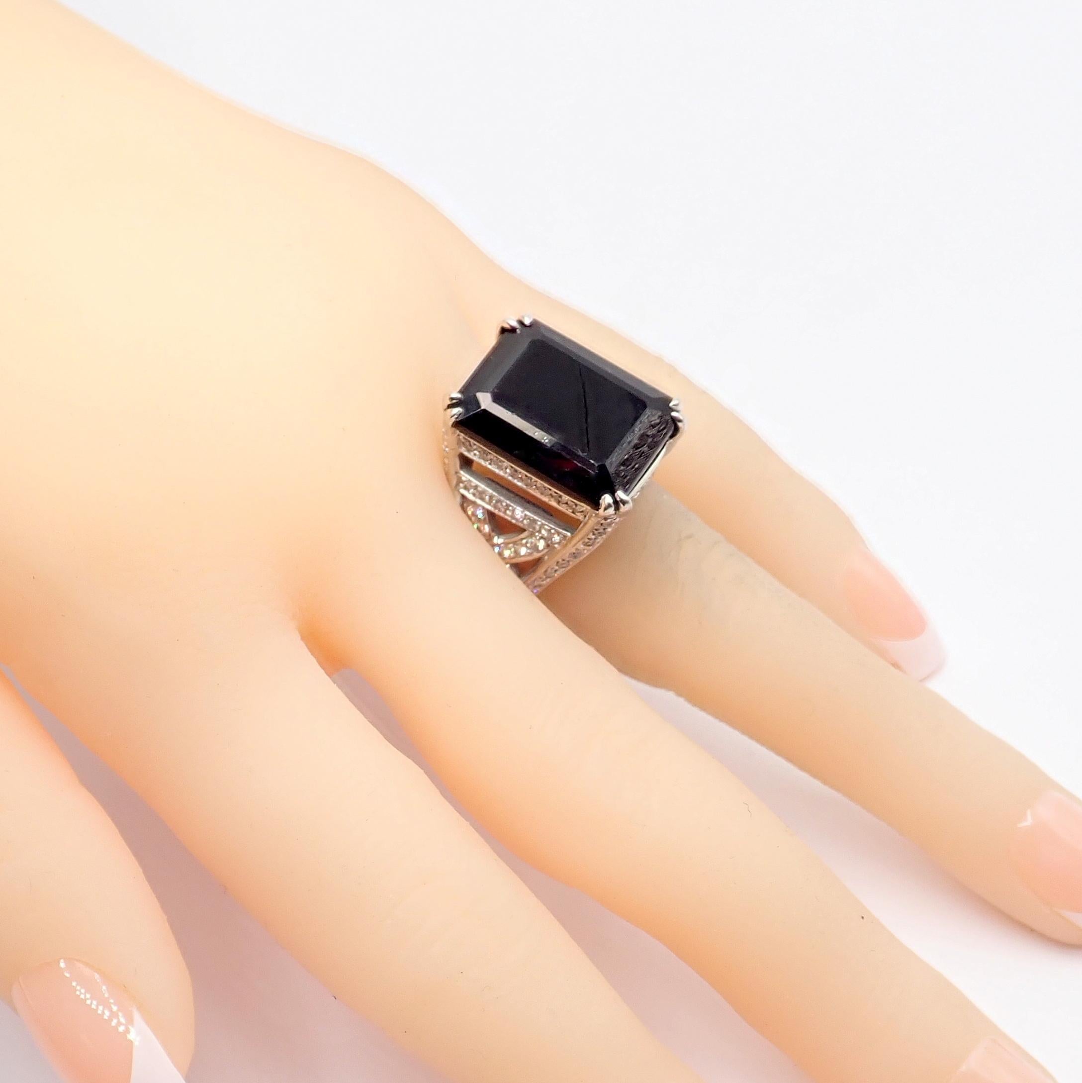 Anello Barry Kieselstein-Cord con diamante e spinello nero in platino in vendita 5