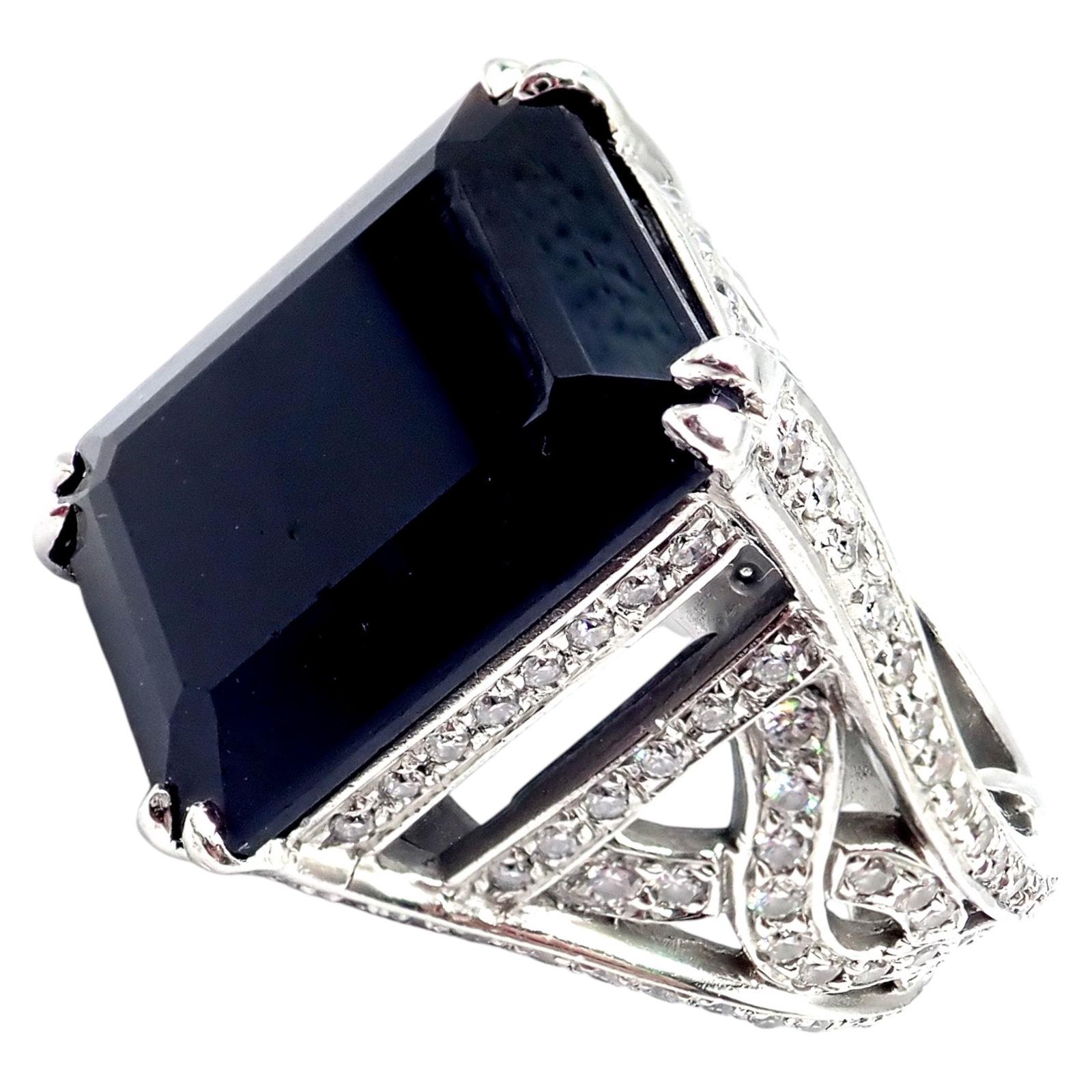 Anello Barry Kieselstein-Cord con diamante e spinello nero in platino in vendita 7