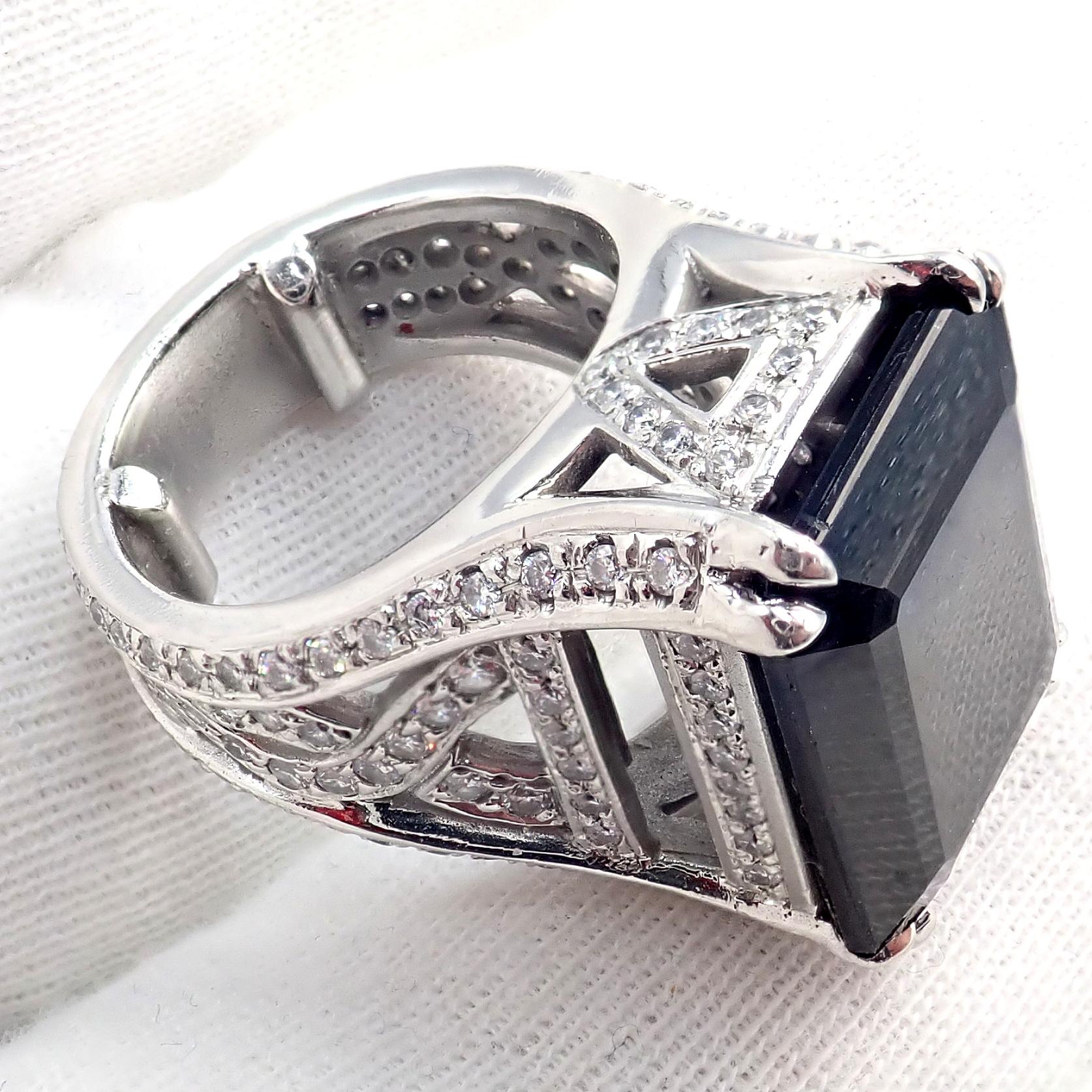 Anello Barry Kieselstein-Cord con diamante e spinello nero in platino in vendita 3