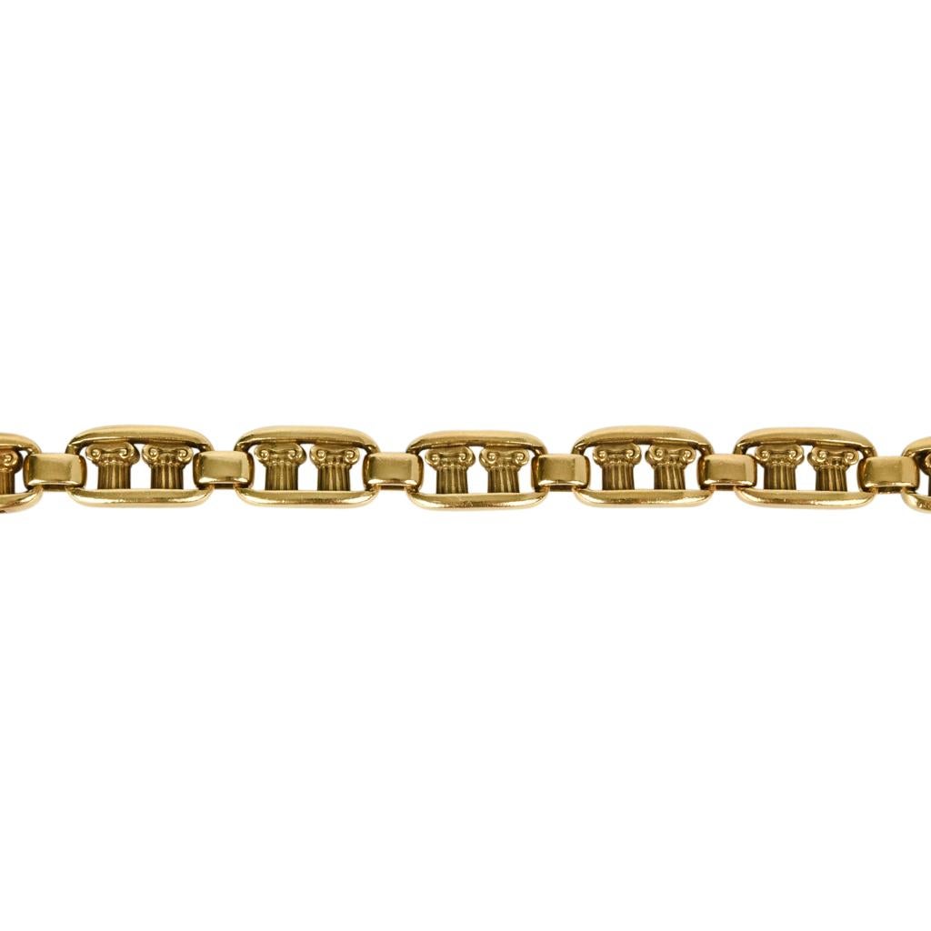 Barry Kieselstein-Cord Column Pompeii 1980 18K Gold Gliederarmband im Angebot 2