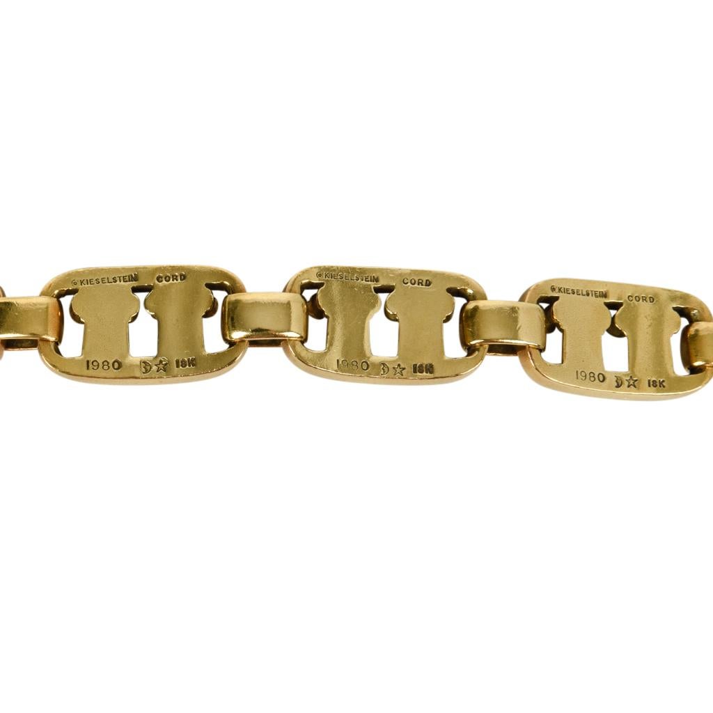Barry Kieselstein-Cord Column Pompeii 1980 18K Gold Link Bracelet For Sale 1