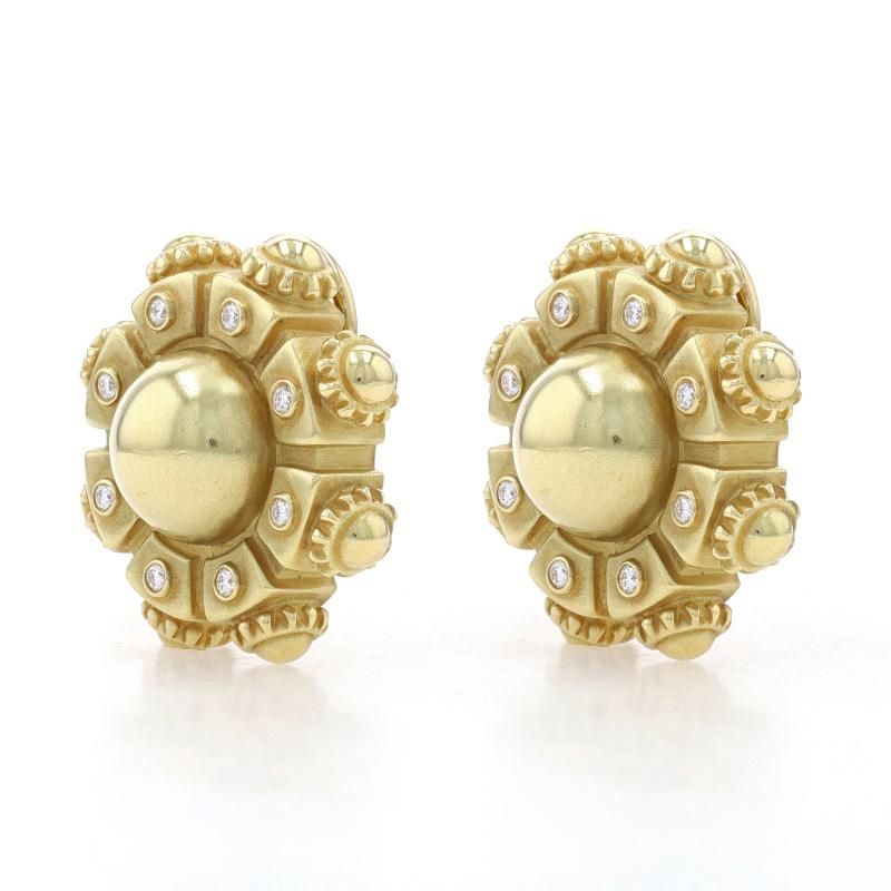 Marque : Barry KIESELSTEIN-CORD
Date : 1993

Contenu du métal : Or jaune 18k

Informations sur les pierres

Diamants naturels
Carat(s) : .40ctw
Coupe : Brillant rond
Couleur : E - F
Clarté : VS1 - VS2

Total des carats : .40ctw

Style : Gros clou