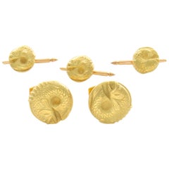 Barry Kieselstein-Cord Fish Cufflink Set in 18 Karat Yellow Gold