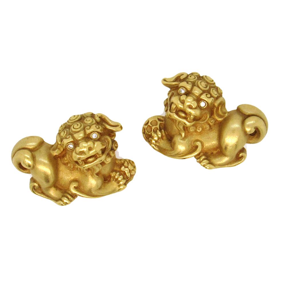 Barry Kieselstein-Cord Foo Dog Pin In Good Condition In New York, NY